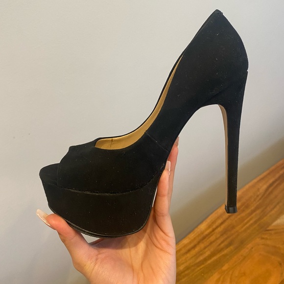 Steve Madden black toots pumps - Picture 7 of 10